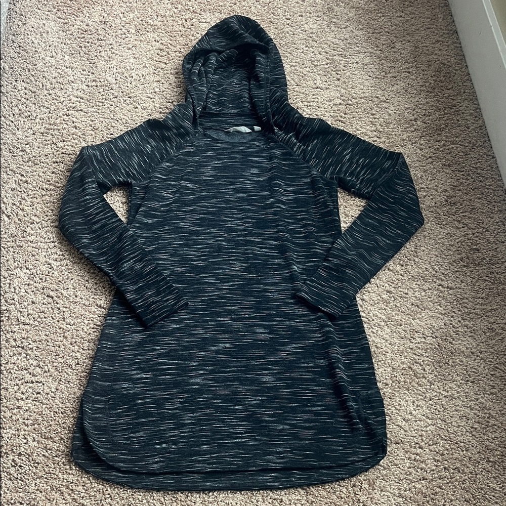 Athleta Power Down Black Heathered Dress Size Small